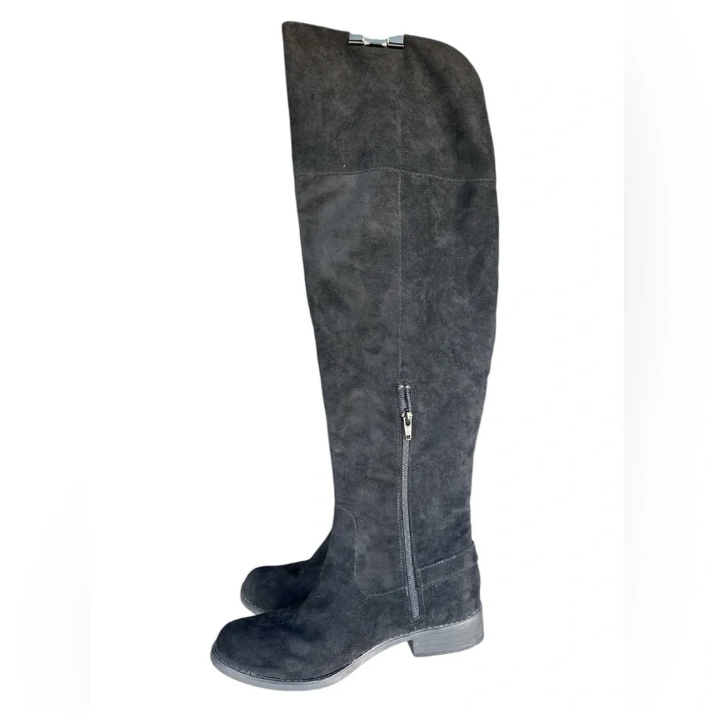 American Rag Adarra Black Suede Finish Over The Knee Riding Boots Size 8